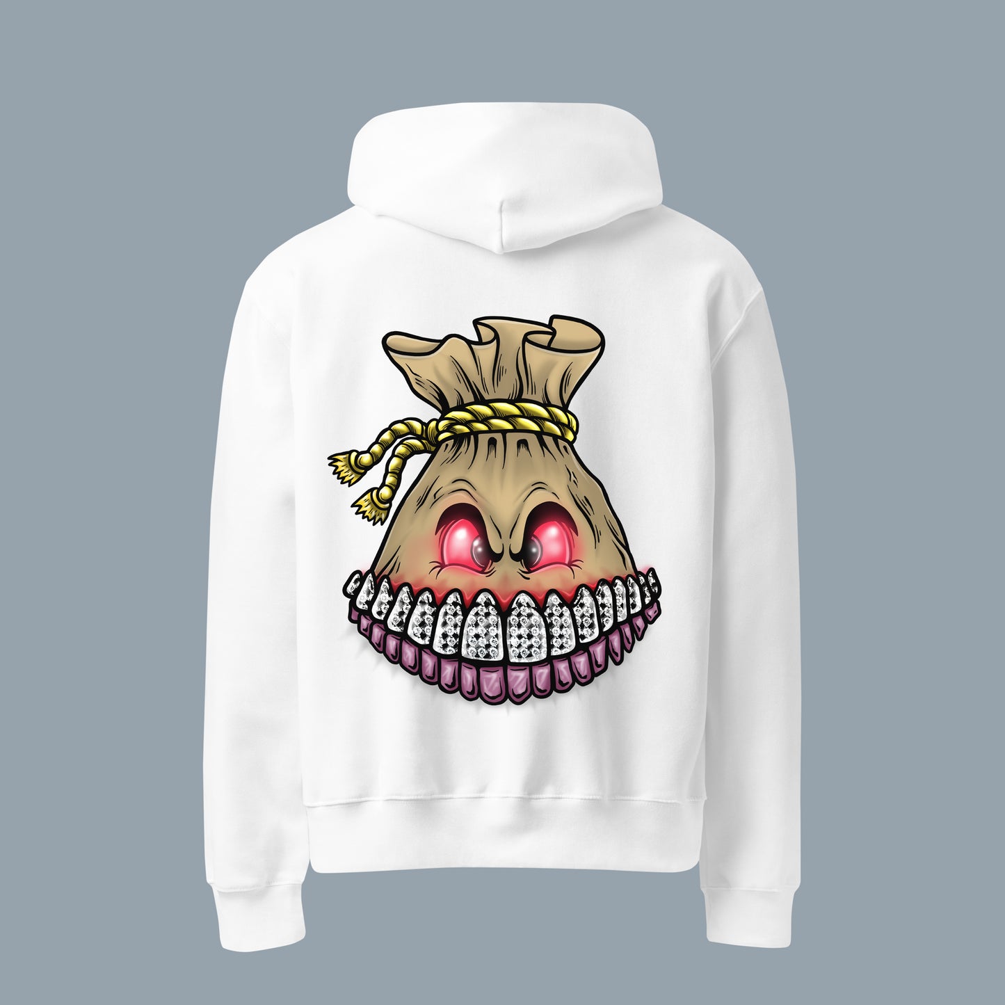 AIGHT BET BLUE LOGO WHITE HOODIE