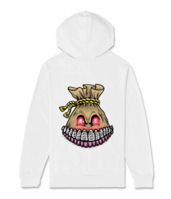 AIGHT BET BLUE LOGO WHITE HOODIE