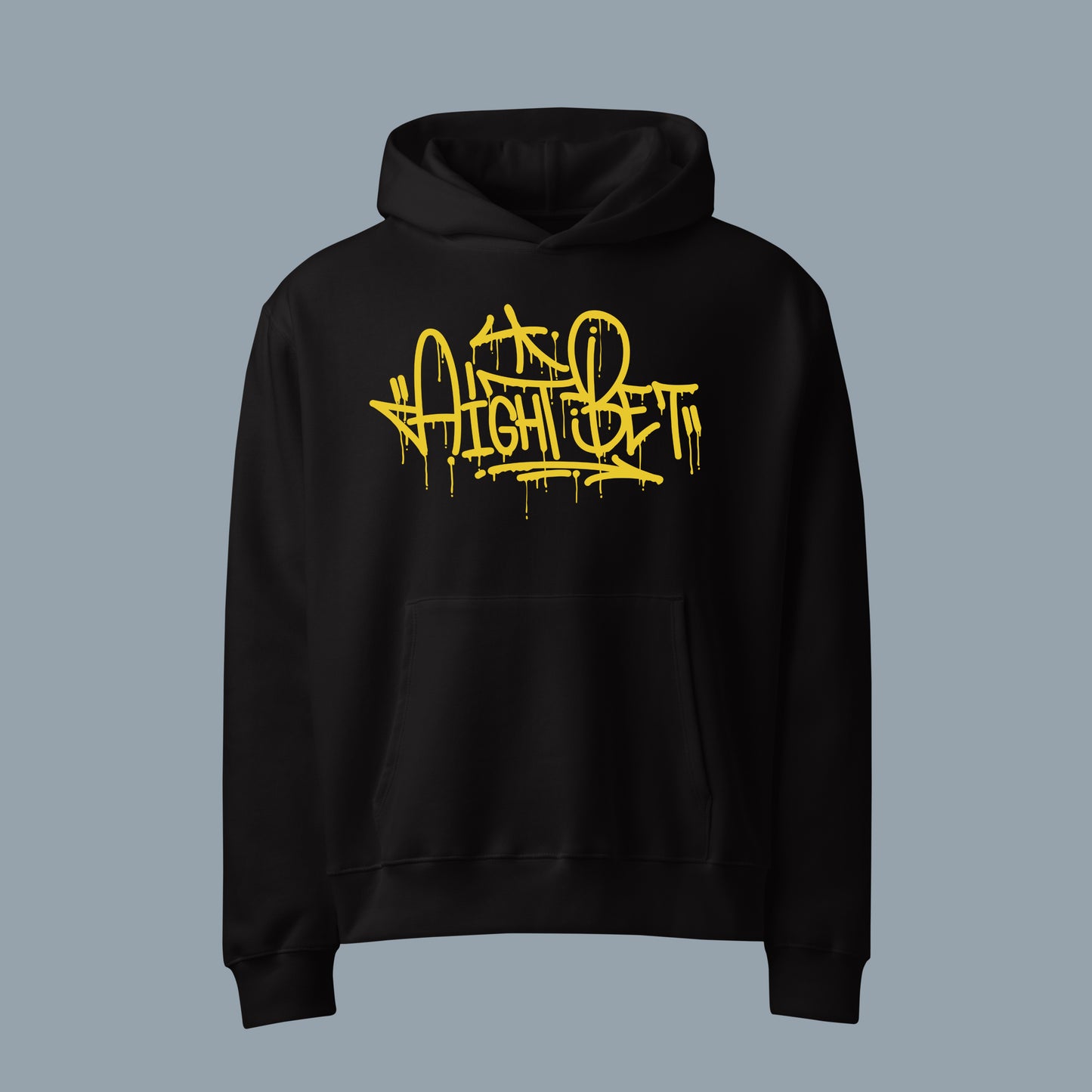 AIGHT BET YELLOW LOGO HOODIE